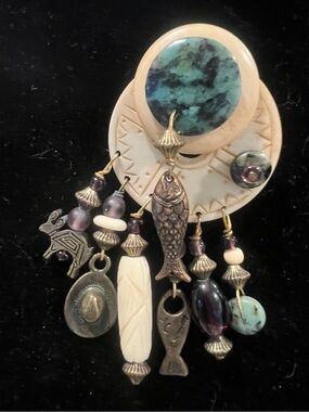 Vintage Southwestern Cha Cha Broach unsigned David Navarro ?